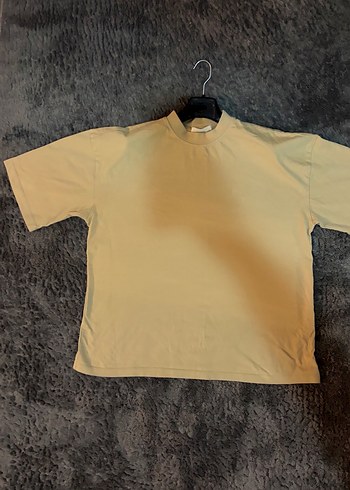 Manuka taş renk pamuklu oversıze thsırt - Görsel 6