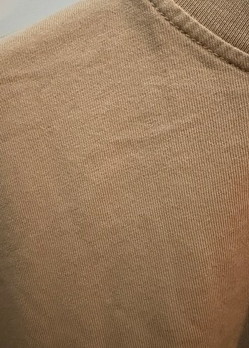 Manuka taş renk pamuklu oversıze thsırt - Görsel 4