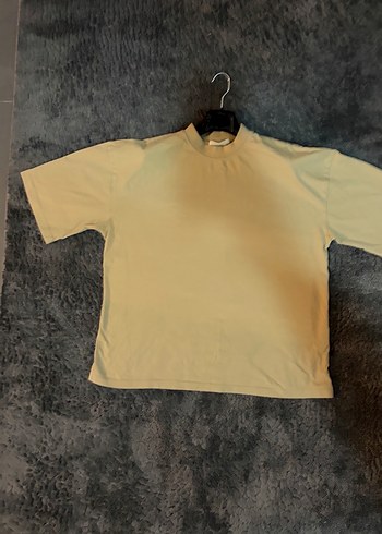 Manuka taş renk pamuklu oversıze thsırt - Görsel 5