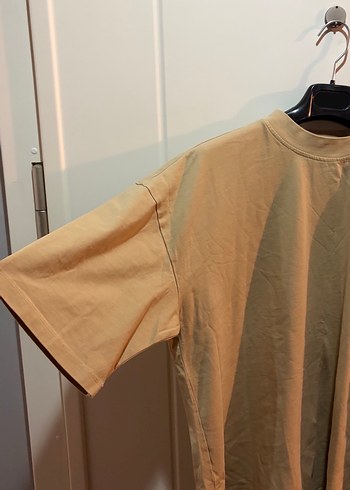 Manuka taş renk pamuklu oversıze thsırt - Görsel 2