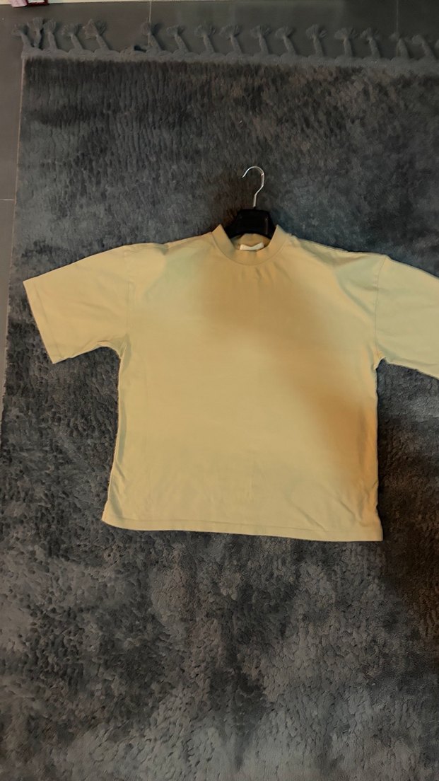 Manuka taş renk pamuklu oversıze thsırt - Görsel 5