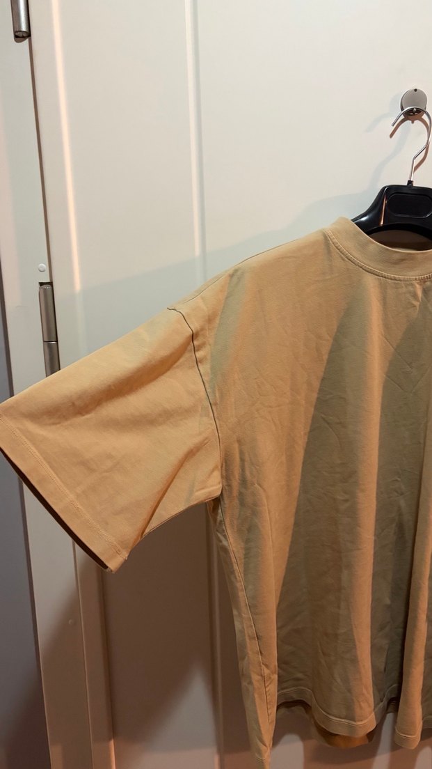 Manuka taş renk pamuklu oversıze thsırt - Görsel 2