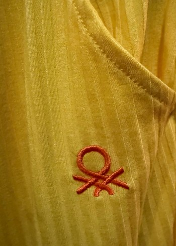 Benetton Sarı Pilili eşofman altı - Görsel 3