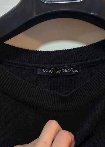 LCW modest Siyah Yüksek Yakalı Kadın Süveter - Görsel 3