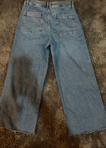 Mango catherin yüksek bel donuk mavi jean - Görsel 8