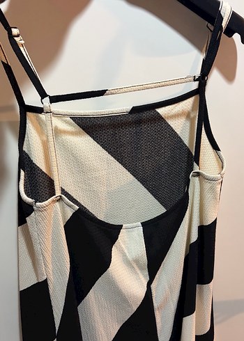 Trendyol Çizgili, Pilili Uzun Askılı Elbise - Görsel 4