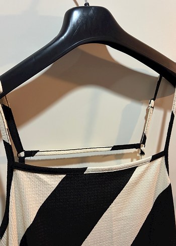 Trendyol Çizgili, Pilili Uzun Askılı Elbise - Görsel 2