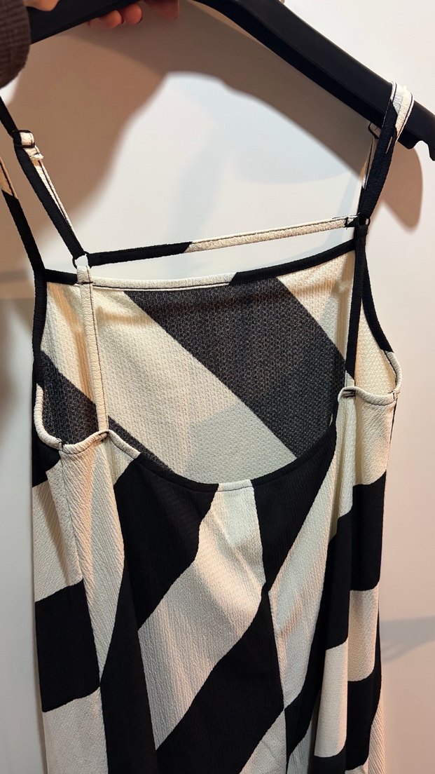 Trendyol Çizgili, Pilili Uzun Askılı Elbise - Görsel 4