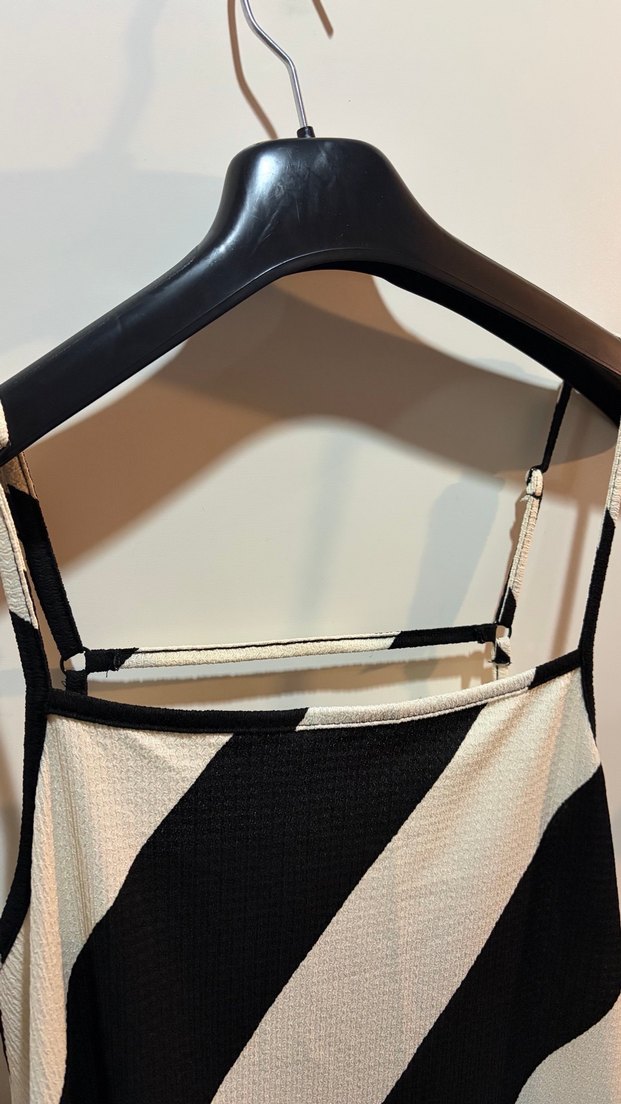 Trendyol Çizgili, Pilili Uzun Askılı Elbise - Görsel 2