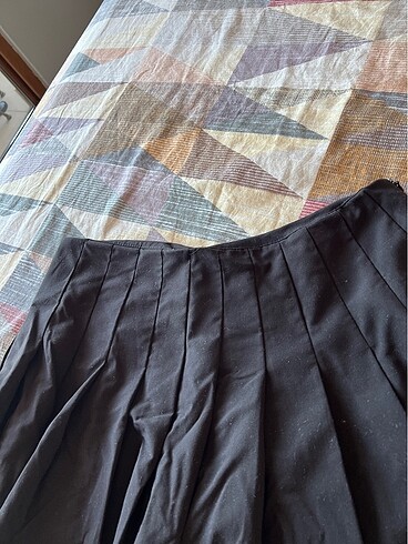 Zara Zara kışlık piliseli şort etek kahve