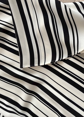 Çizgili  kadın elbise - Görsel 4