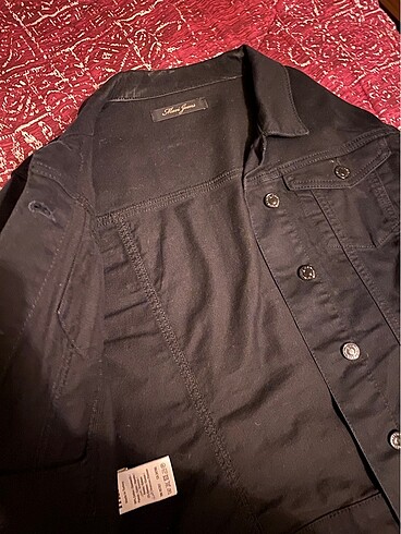 l Beden Mavi jeans siyah kot ceket