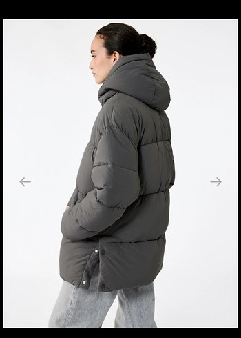 Koton Su İtici Oversize Şişme Mont - Görsel 2