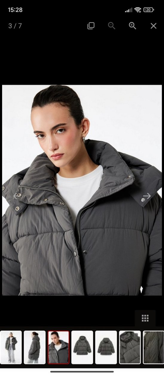 Koton Su İtici Oversize Şişme Mont - Görsel 3