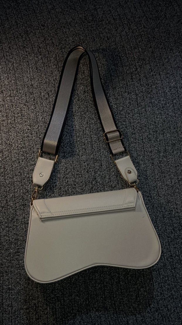 Suni Deri Ekru Kol ve Omuz Çantası - Görsel 2