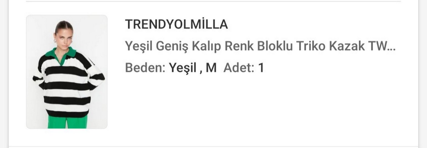 Trendyolamilla Çizgili Triko Kazak - Görsel 2