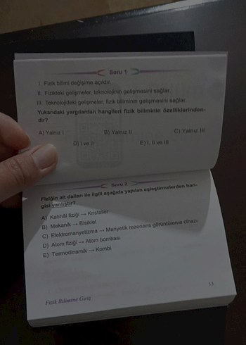 Karekök Yayınları TYT Cep Test Fizik Zor - Görsel 3