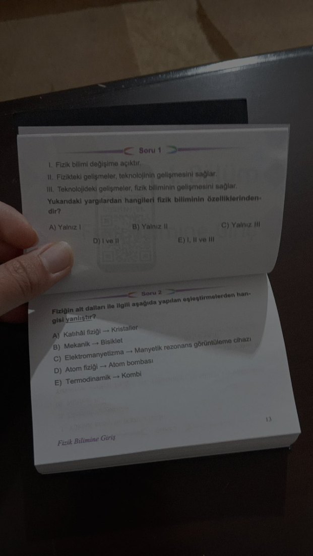 Karekök Yayınları TYT Cep Test Fizik Zor - Görsel 3