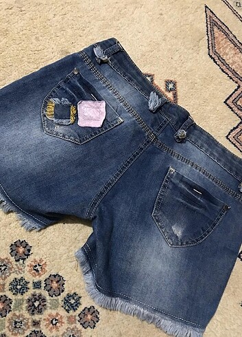 29 Beden mavi Renk Mavi mini kot şort zara