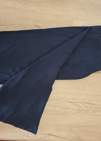 LC Waikiki Kadın Lacivert Keten Rahat Kesim Pantolon