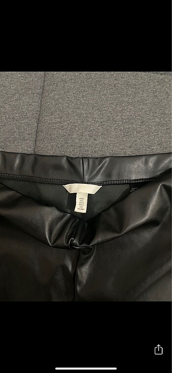 H&M Deri tayt pantolon