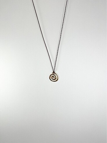 Kahverengi Spiral Kolye