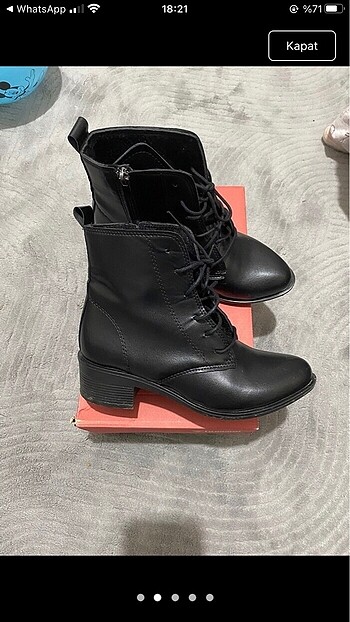 37 Beden siyah Renk Kısa bot