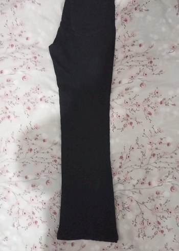 Siyah Midi Denim Kadın Pantolon - Görsel 2