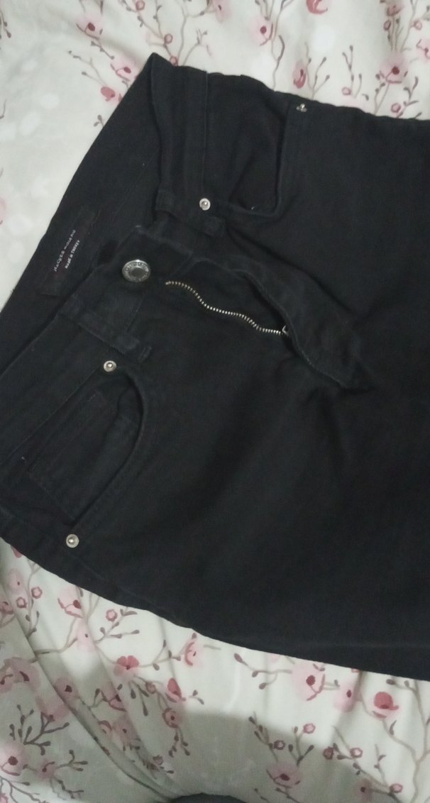 Siyah Midi Denim Kadın Pantolon - Görsel 3