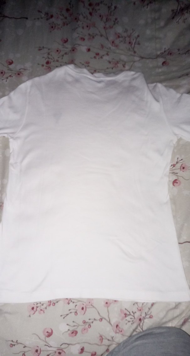 Beyaz kadın Pamuklu Baskılı Tişört - Görsel 5