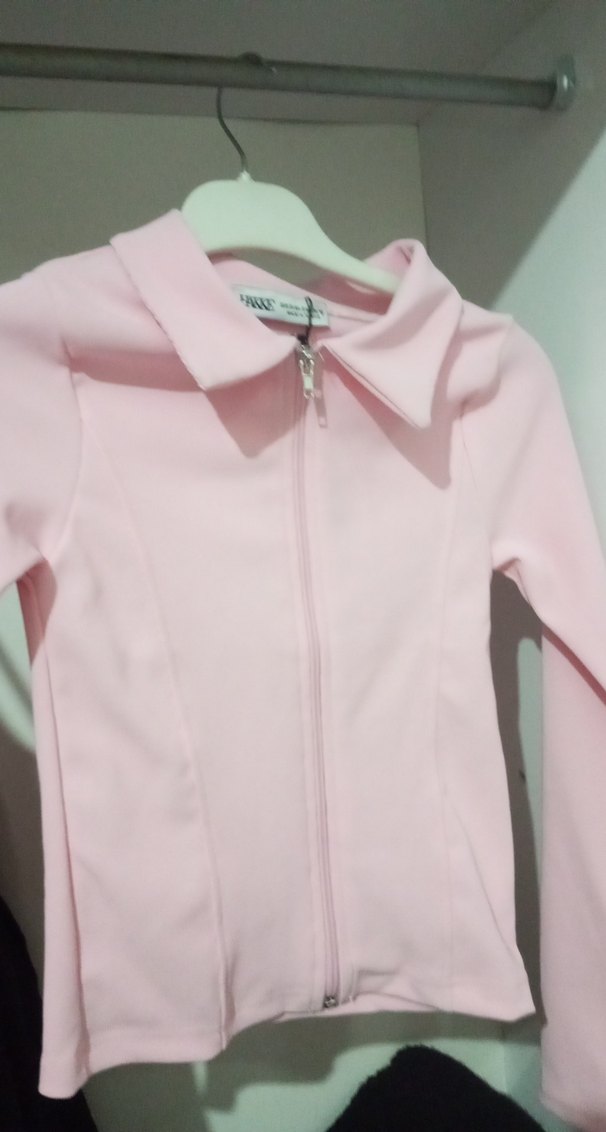 pembe fermuarlı bluz - Görsel 5