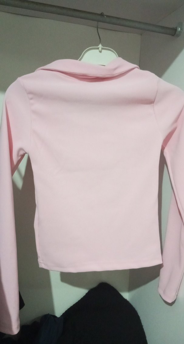 pembe fermuarlı bluz - Görsel 3