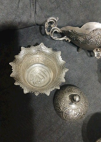 antika Geleneksel İşlemeli Gümüş Sofra Takımı - Görsel 2