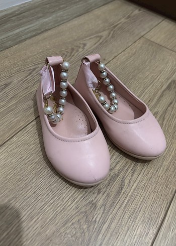 İnci Detaylı Klasik Pembe Babet - Görsel 2