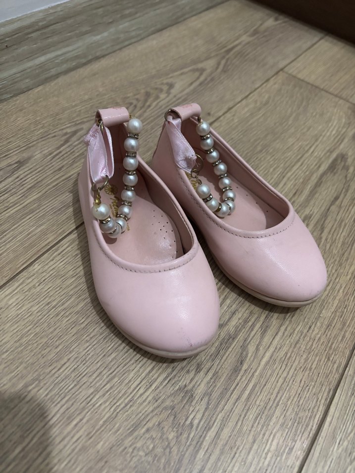 İnci Detaylı Klasik Pembe Babet - Görsel 2