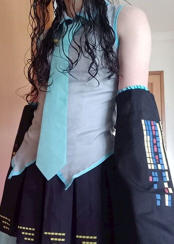 Hatsune Miku Cosplay Kostüm+peruk