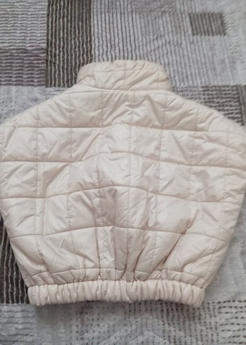 Bej Kadın Kısa Şişme Yelek - Görsel 3