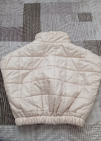 Bej Kadın Kısa Şişme Yelek - Görsel 4