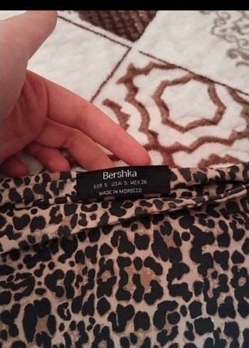 s Beden kahverengi Renk leopar Desenli Uzun Kollu Bodysuit