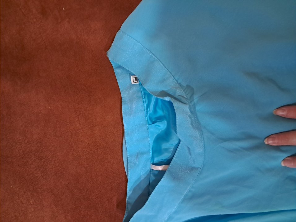 Mavi Straplez Uzun Bohem Kadın etek, elbise - Görsel 3