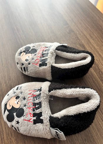 20 Beden gri Renk Erkek Çocuk Gri Mickey Baskılı Sıcak Terlik