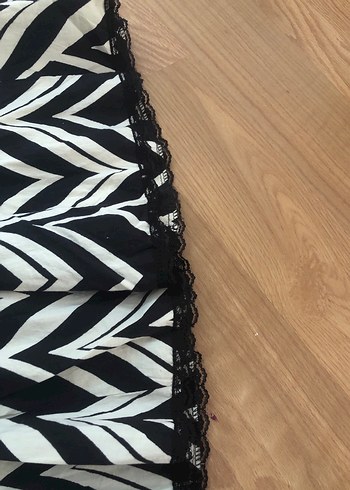Zebra Desenli Pileli Midi  Eteği - Görsel 5