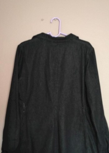 Kadın Siyah Denim Midi Elbise - Görsel 5