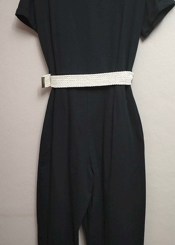 Kemerli Uzun Kadın Tulum - Görsel 4