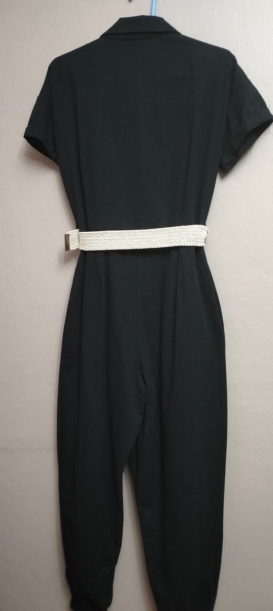 Kemerli Uzun Kadın Tulum - Görsel 4