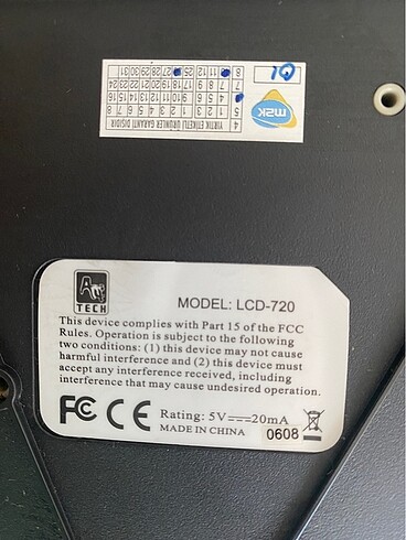 A4 Tech LCD-720 Kablolu Klavye - Görsel 5