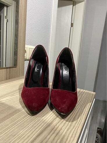 36 Beden bordo Renk Bambi stiletto