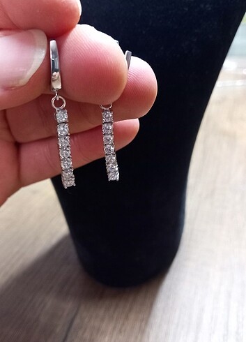 3mm 925 ayar gümüş su yolu küpe