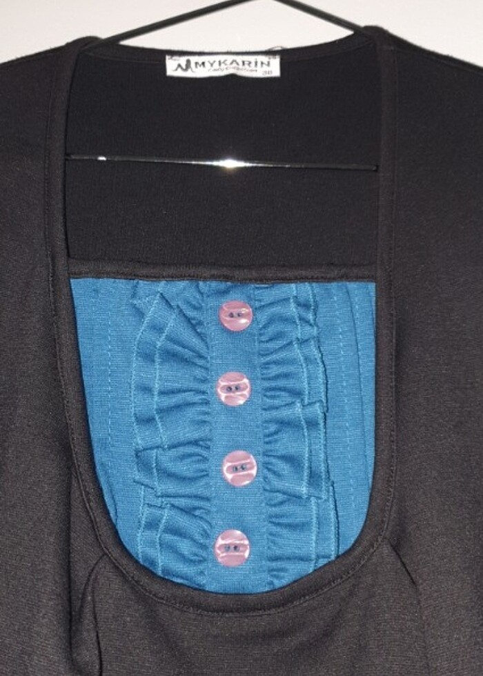 Kapri kollu elbise - Görsel 4