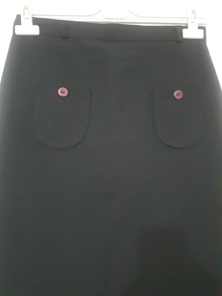 Siyah Uzun Kadın Etek - Görsel 3